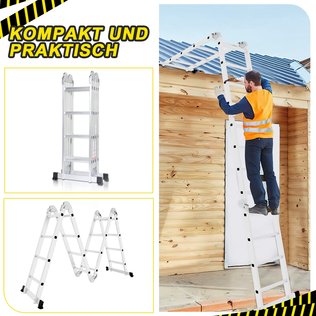 Mehrzweckleiter Alu 7-in-1 mit Plattform 470 cm 16 Sprossen - Bild 8