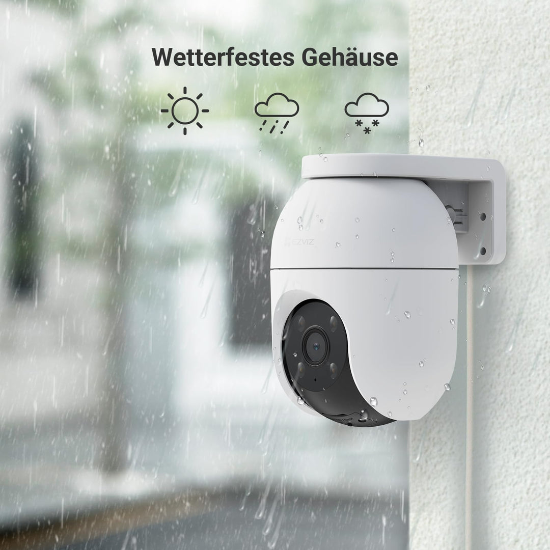 Outdoor WLAN IP Kamera 1080p 360° mit Farbnachtsicht 2er Set - Bild 9
