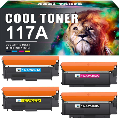 Toner Set 4-Pack kompatibel mit HP 117A CMYK fuer Farblaserdrucker