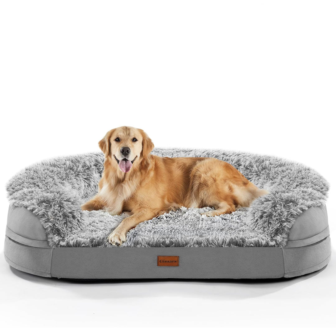 Orthopädisches Hundebett XL Halbrrund Eierkarton-Schaum für grosse Hunde