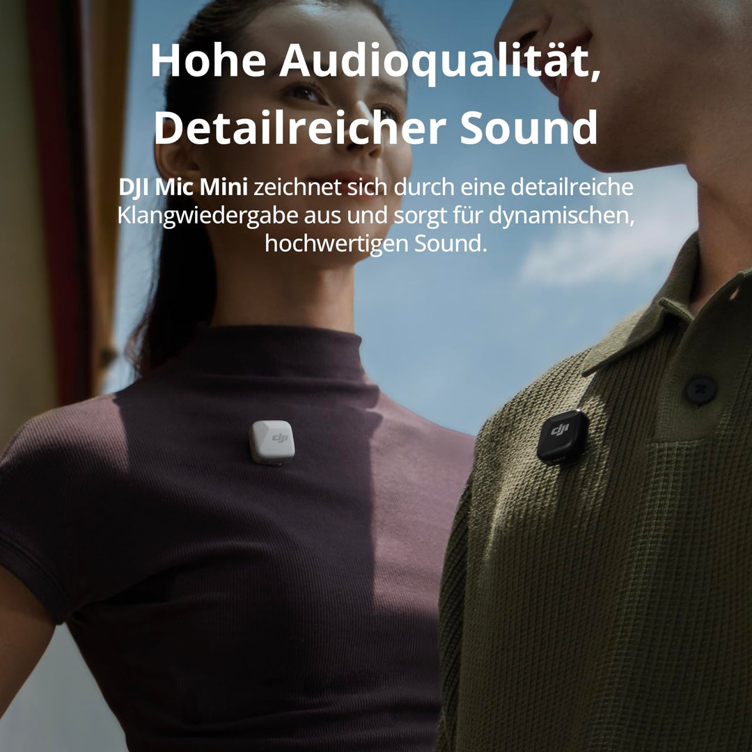 Drahtloses Lavalier-Mikrofon 2 Sender + Handy-Empfänger 300 m USB-C - Bild 4