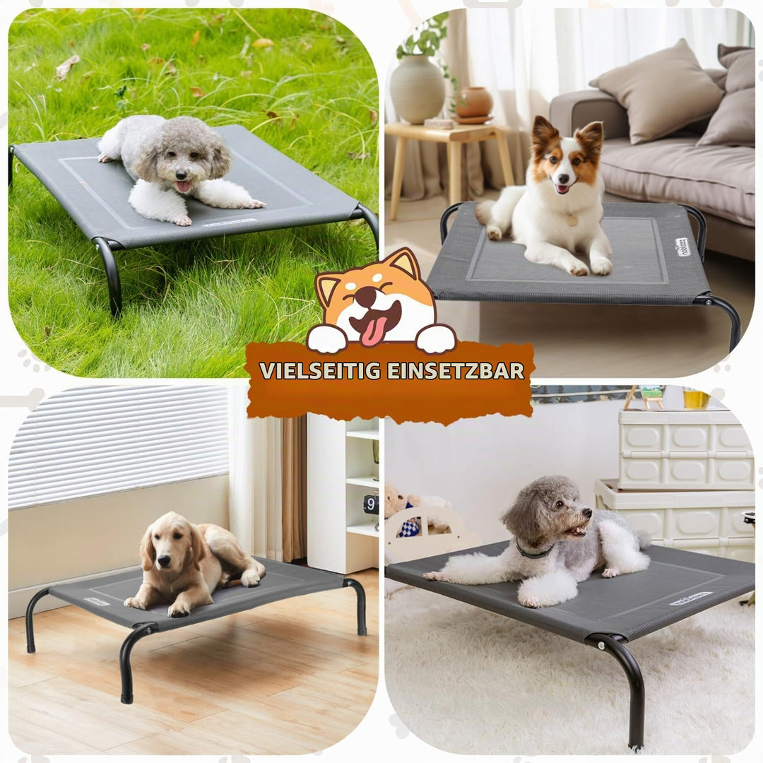 Erhöhtes Hundebett Outdoor XL 137x90cm Stahl Netz kühlend - Bild 7