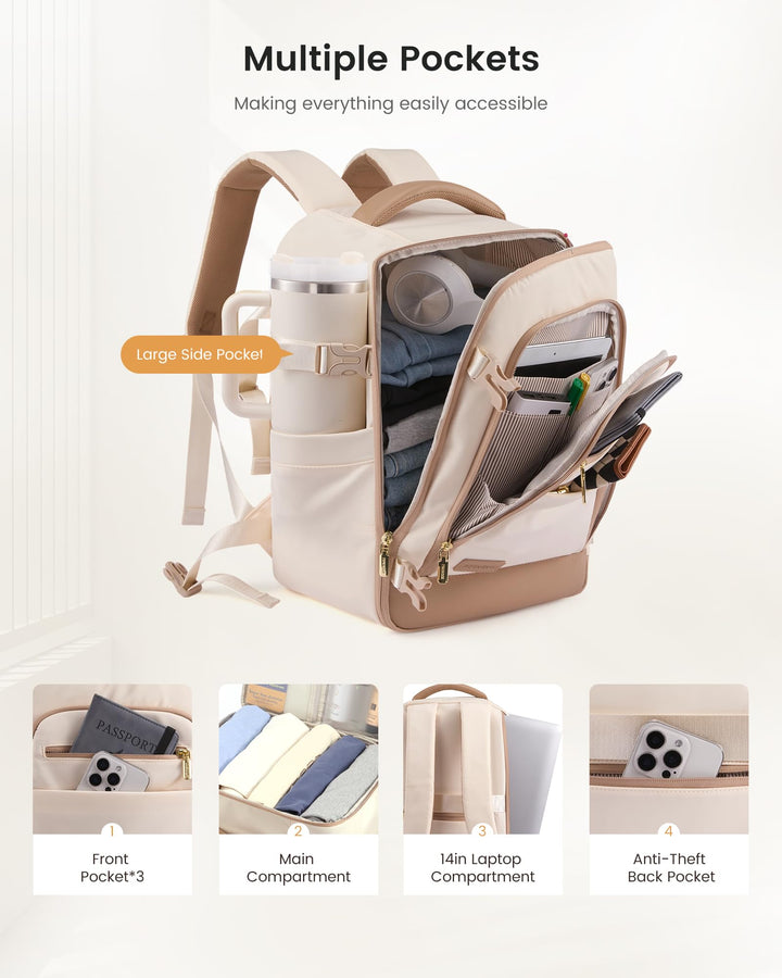 Handgepäck Rucksack 40x30x20 cm 20L mit Laptop-Fach für Damen - Bild 4