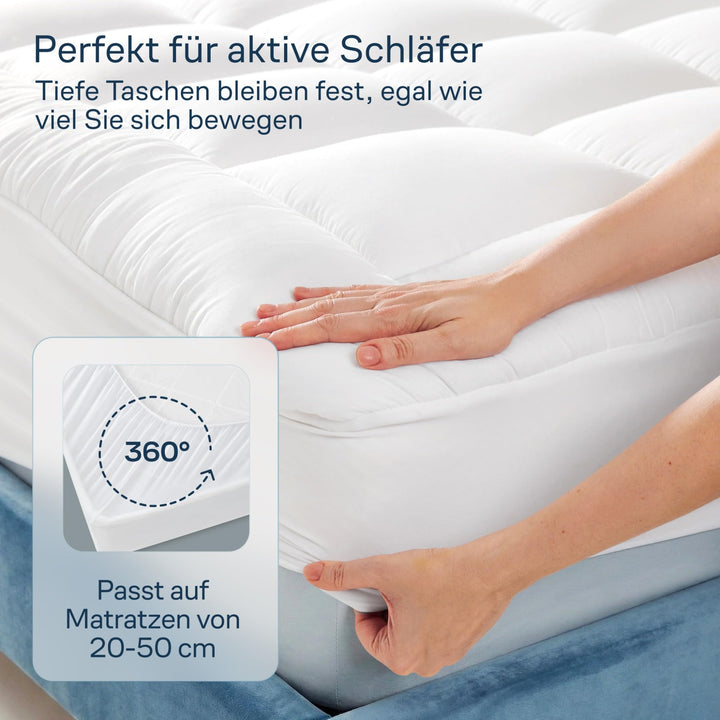 Matratzen-Topper 140x200 cm Baumwolle 600 g/m² maschinenwaschbar - Bild 5