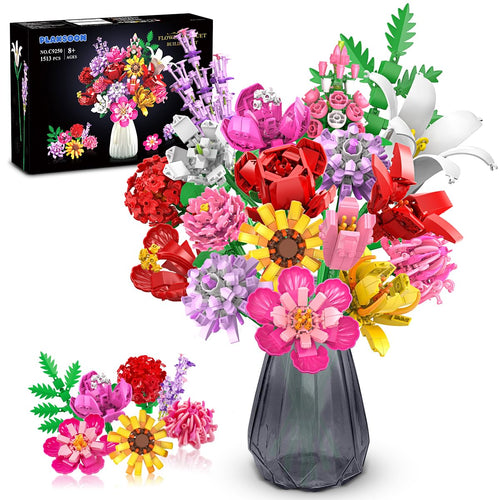 Blumen Bausteine Botanical Kollektion 1464 Teile, 18 Blumensorten