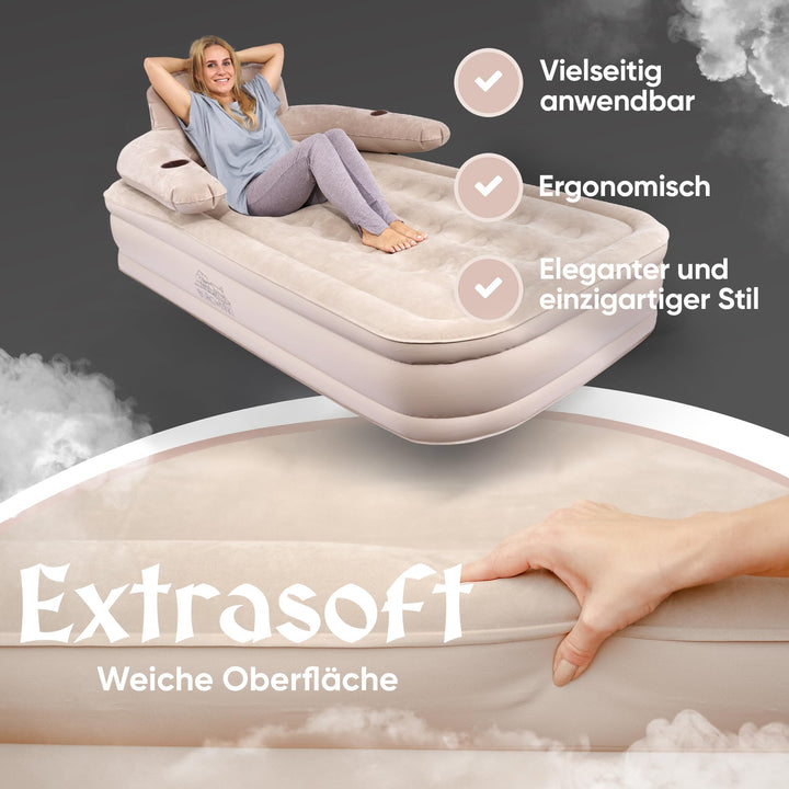 Luftbett selbstaufblasend 3-in-1 Sofa &amp; Gästebett 200x100 cm - Bild 6