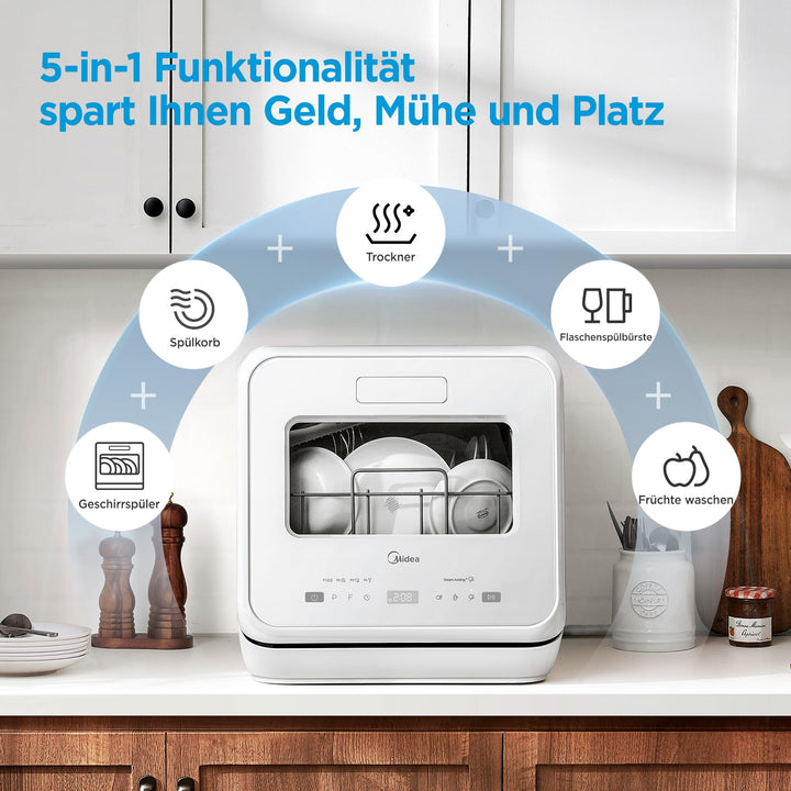 Mini Tischgeschirrspüler mit Wassertank 5L und Dampfreinigung - Bild 3