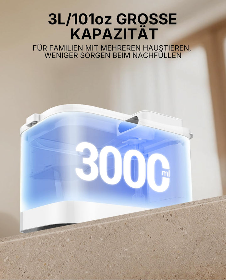 Katzenbrunnen Edelstahl 3L kabellos mit Bewegungssensor &amp; App - Bild 5