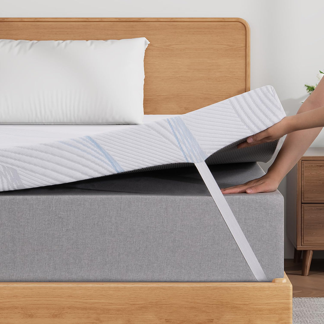 Matratzen-Topper 180x200 cm Polyester 7 cm Höhe für Doppelbett