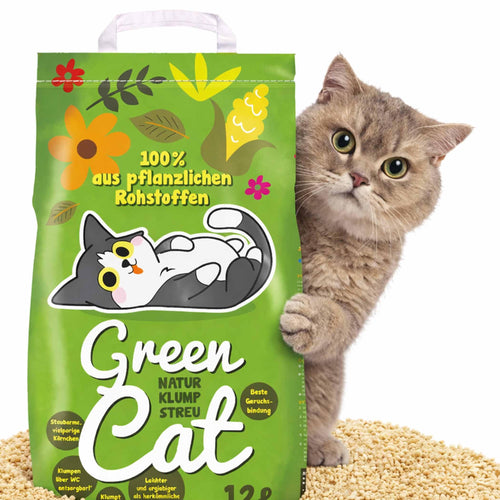 Naturklumpstreu Katzenstreu pflanzlich 96 Liter (8x 12L)