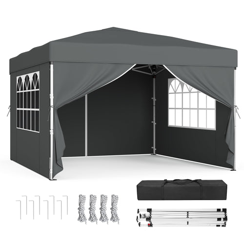 Faltpavillon 3x3 m mit Seitenwänden Oxford-Gewebe UPF 50+