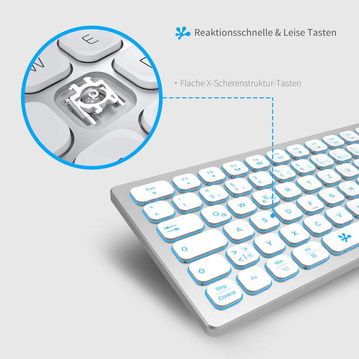 USB-Tastatur Slim Aluminium mit Numpad und RGB-Beleuchtung - Bild 4