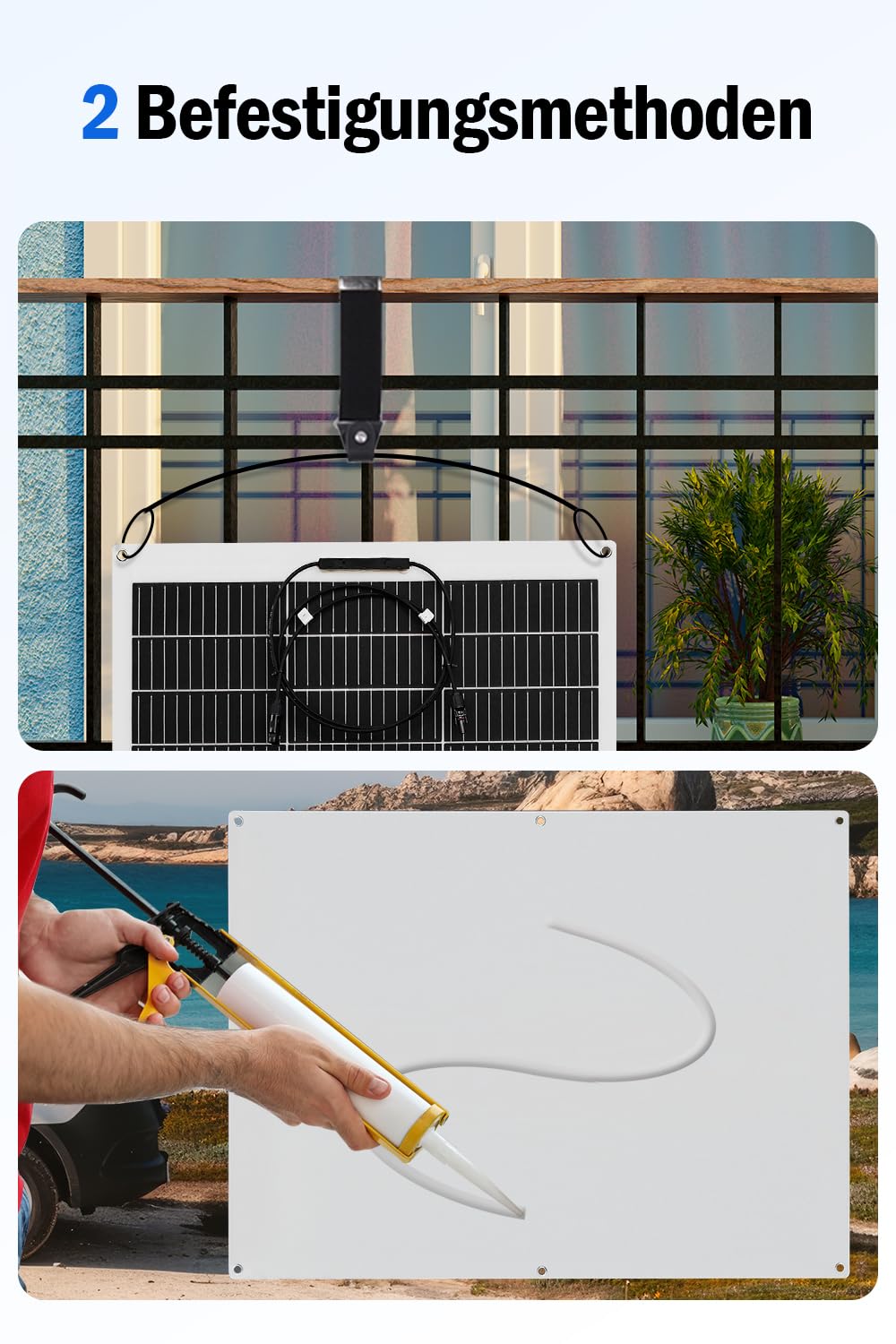 Flexibles Solarpanel 130W Monokristallin für Wohnmobil Boot Auto - Bild 6