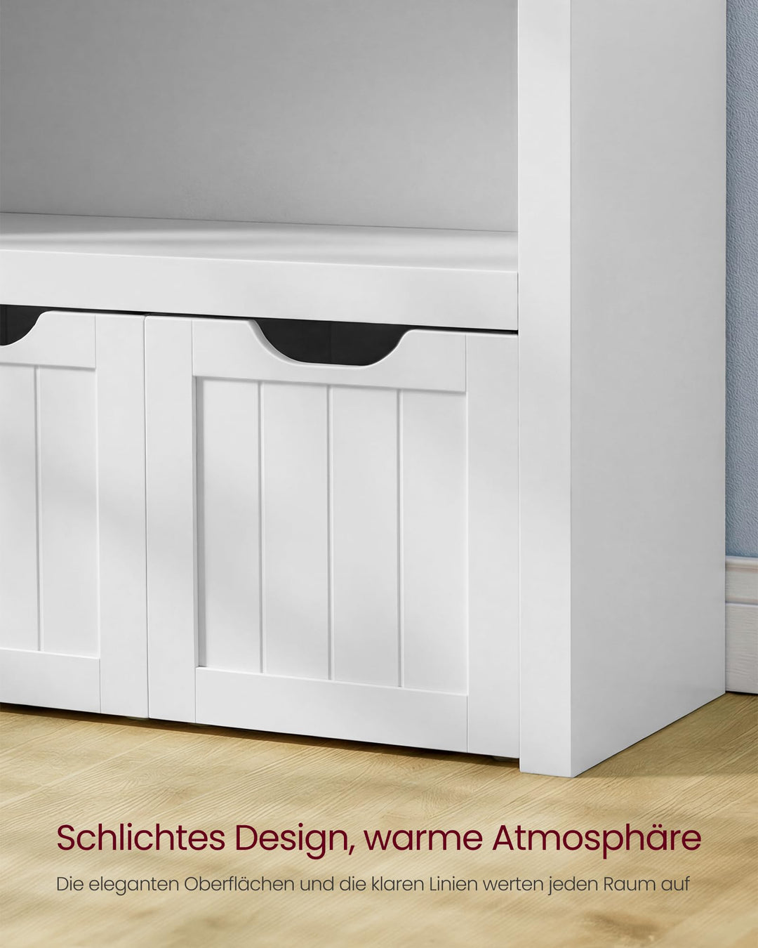 Kinderregal mit Rollboxen 72x60 cm Holz Weiss Spielzeugaufbewahrung - Bild 7