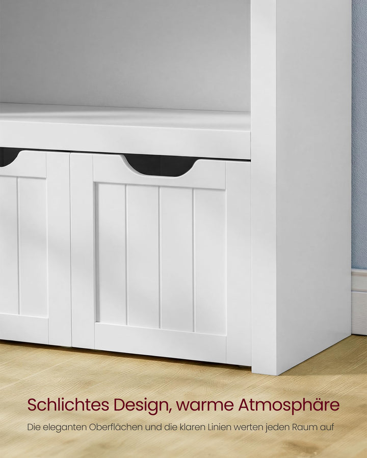 Kinderregal mit Rollboxen 72x60 cm Holz Weiss Spielzeugaufbewahrung - Bild 7