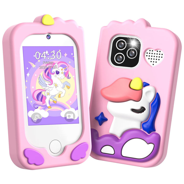 Kinder-Smartphone Lernspielzeug 2,8" Touchscreen Dual-Kamera MP3