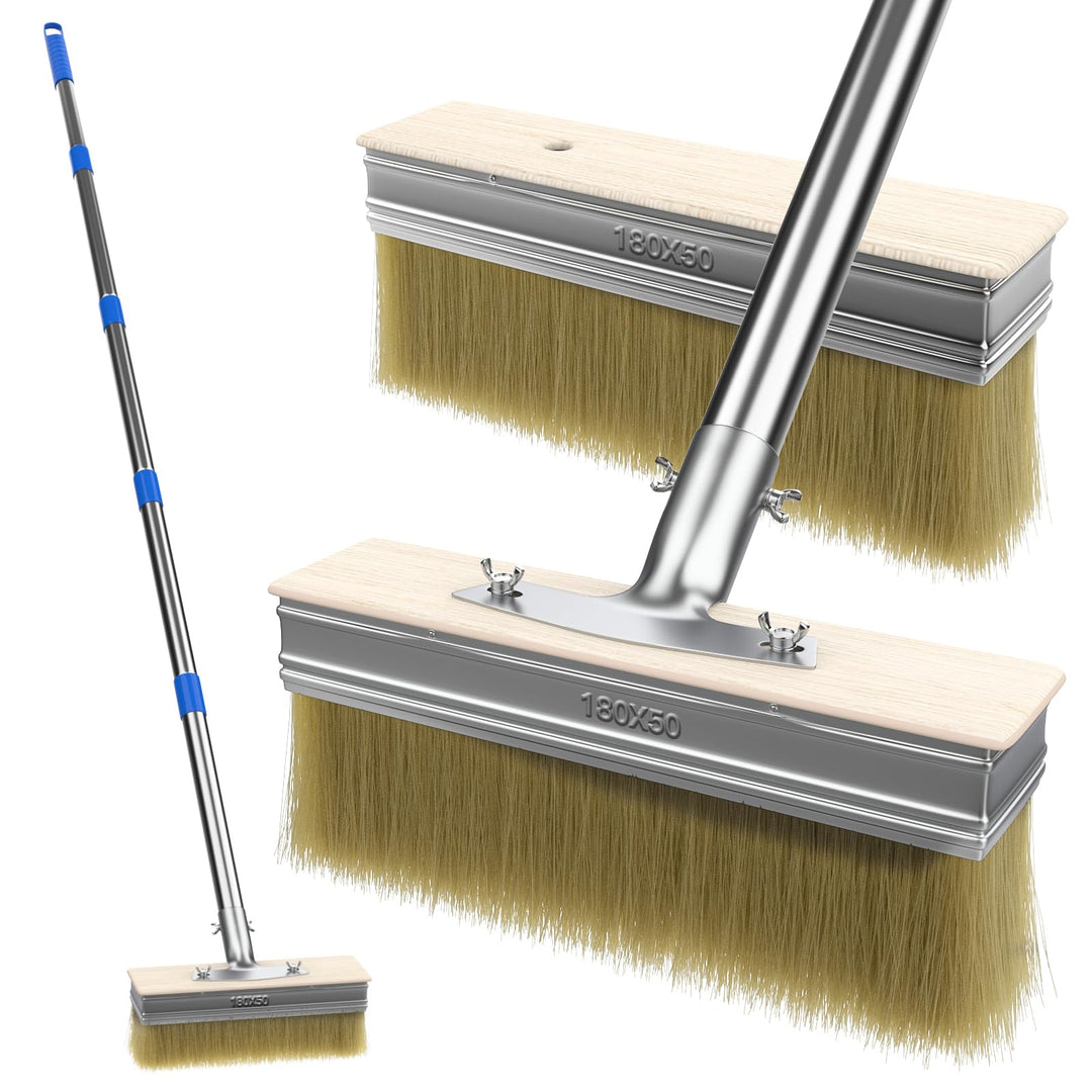 Flächenstreicher mit langem Griff 153cm 2 Pinselköpfe 18cm breit