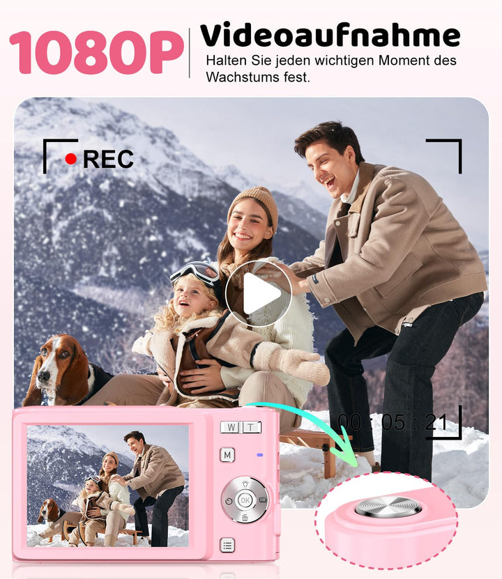 Digitalkamera 50MP 1080P mit 16x Zoom für Kinder und Teenager - Bild 2
