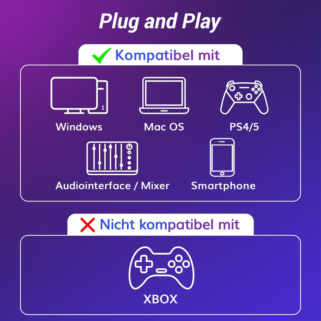 Dynamisches USB/XLR Mikrofon Set mit Gelenkarm für Podcast - Bild 8