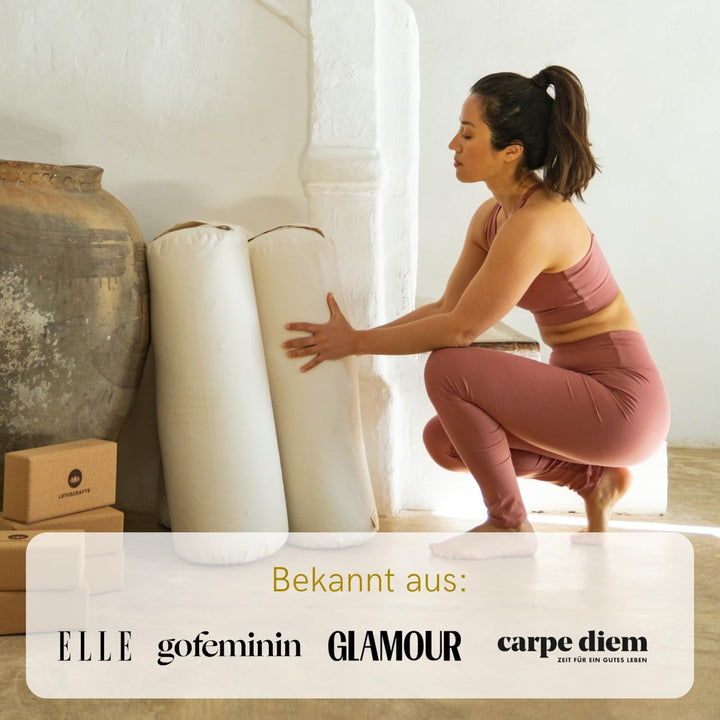 Yogabolster Dinkelspelz 64x24 cm für Yin und Restorative Yoga - Bild 6