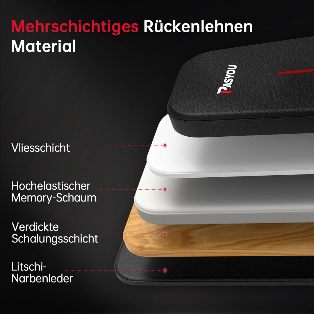 Hantelbank klappbar 10-fach verstellbar -11° bis 92° Heimgymnastik - Bild 3
