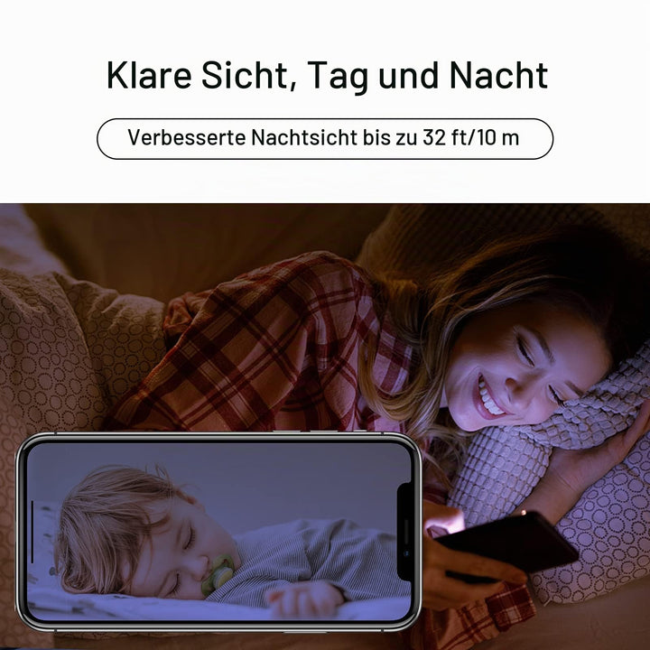 Überwachungskamera Innen 2K/3MP Doppelpack WLAN mit App 355° Schwenk - Bild 6
