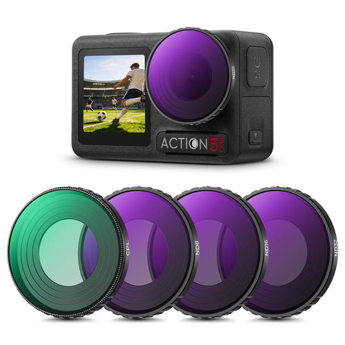 Filterset CPL ND8 ND16 ND32 fuer Osmo Action 5 Pro 4 3