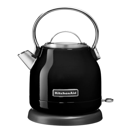 Wasserkocher Edelstahl 1,25 L kuppelförmig schwarz