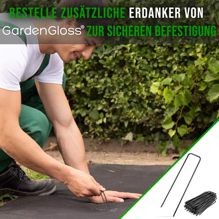 Unkrautvlies 150g/m² schwarz 25m x 1m Rolle Garten - Bild 4