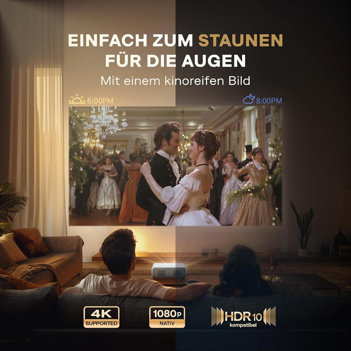 Heimkino Beamer Full HD 1080P mit Netflix, WiFi 6 &amp; Dolby Audio - Bild 4