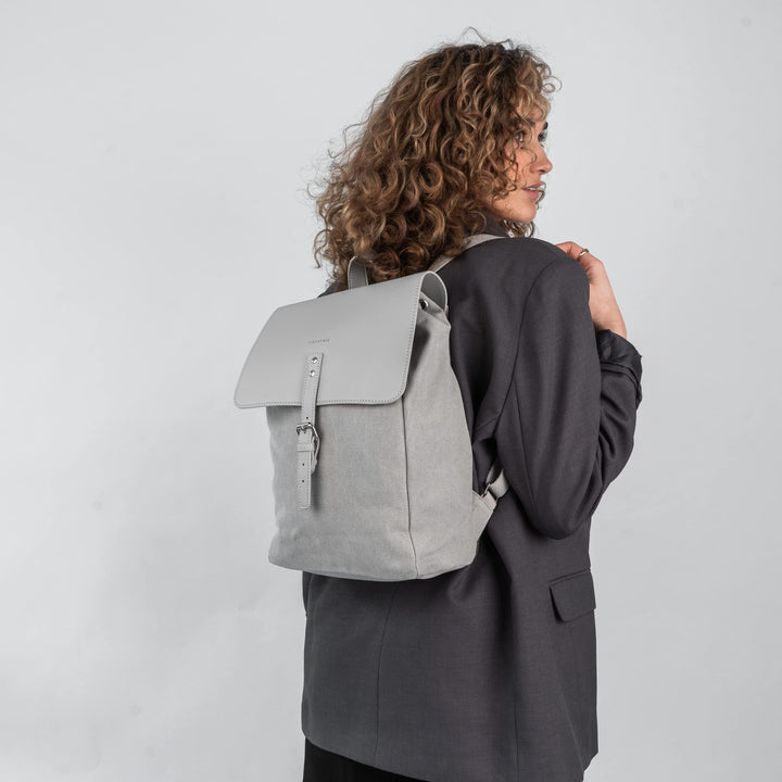 Damenrucksack Grau 10 L mit 13-Zoll-Laptopfach für Alltag - Bild 2