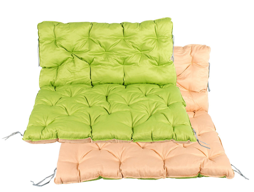 Wendekissen Gartenpalette mit Rückenlehne 120x140x12 cm Grün-Beige - Bild 3