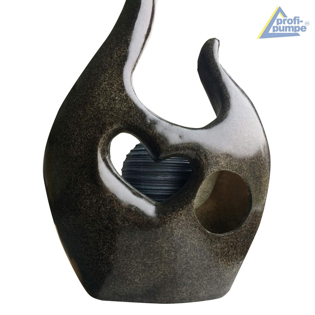 Solarbrunnen mit Li-Ion-Akku und LED-Licht Polyresin 48x26x70cm - Bild 6