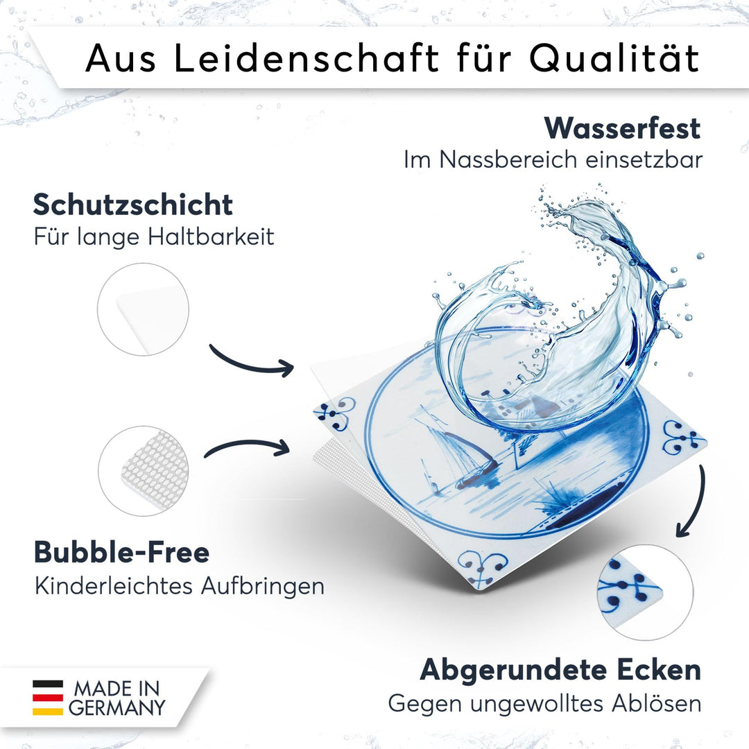Fliesensticker Holländische Fliese 10x10 cm Küche Bad 36er Set - Bild 4