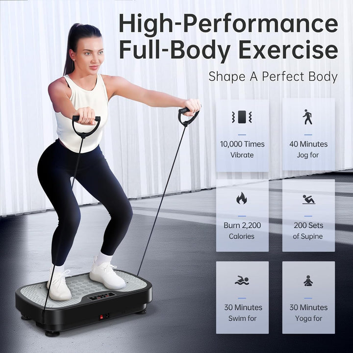 Vibrationsplatte mit 99 Stufen und 9 Modi für Ganzkörper-Training - Bild 3