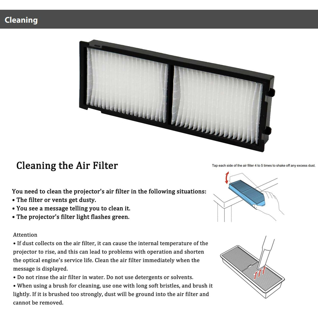 Beamer Luftfilter für Epson EH-TW6100 EH-TW6000 EH-TW5900 - Bild 4