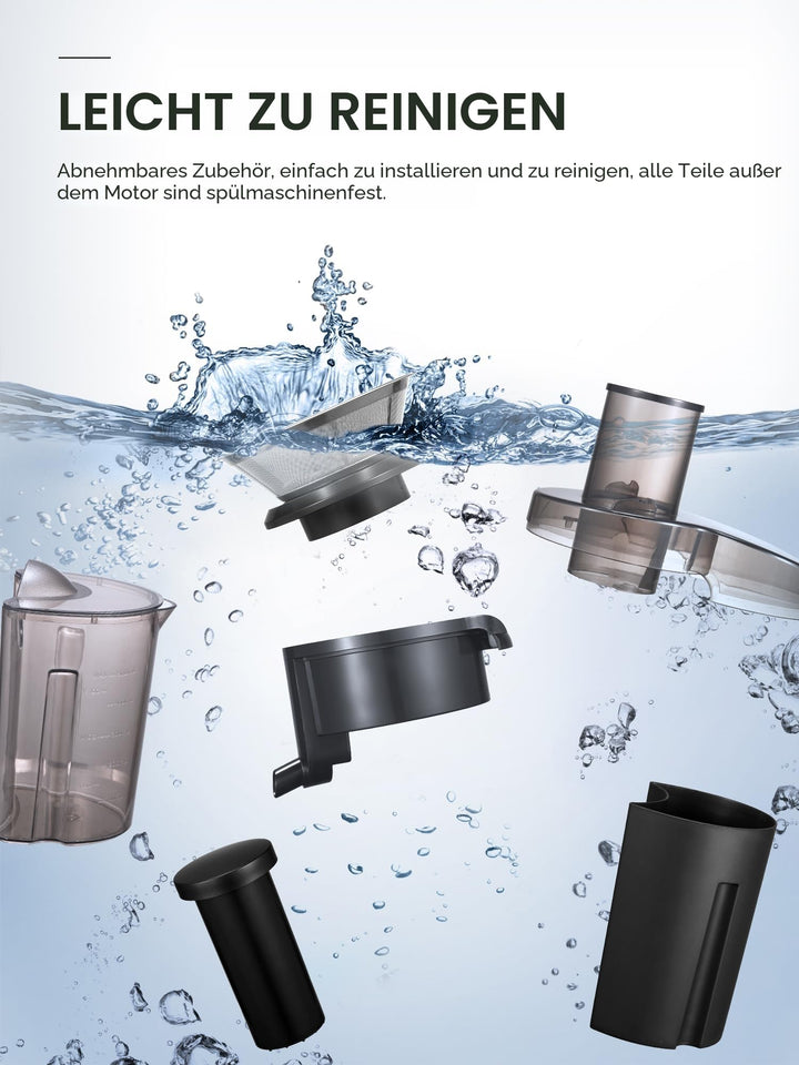 Zentrifugalentsafter 800W mit 72mm Einfüllöffnung für Obst und Gemüse - Bild 4