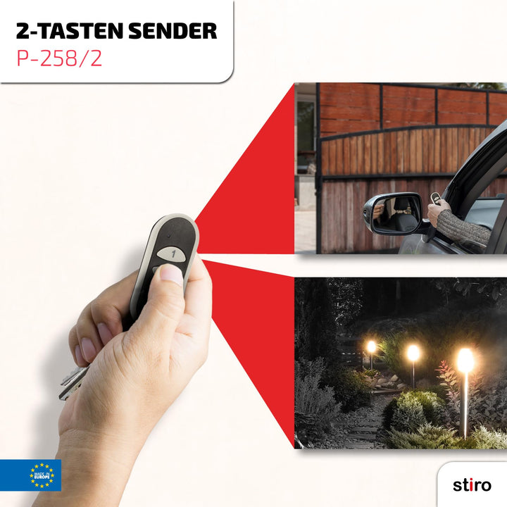 Funk-Fernbedienung 2-Kanal KEELOQ 433 MHz Schlüsselanhänger IP20 - Bild 2