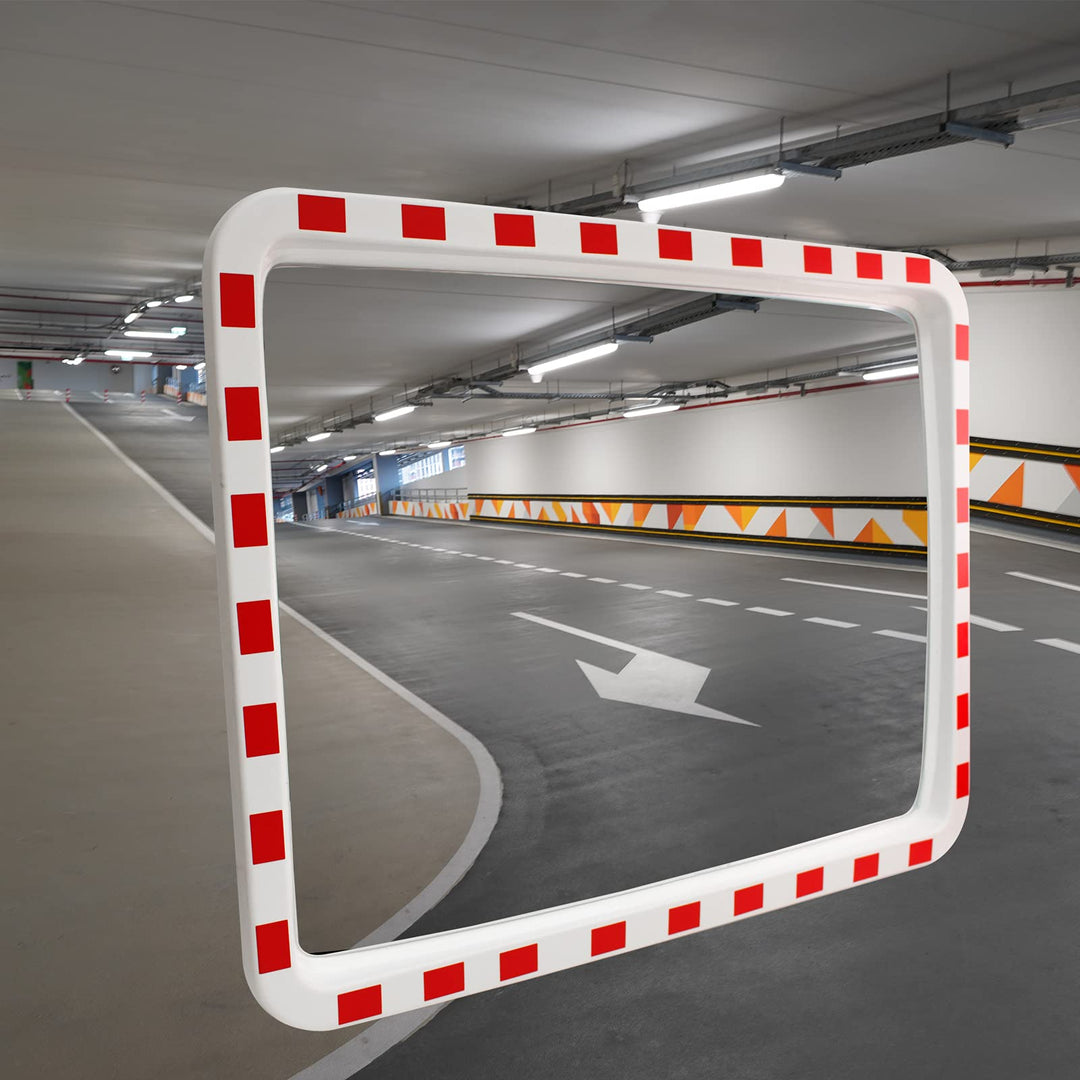 Verkehrsspiegel Konvex 40x60 cm rechteckig mit Halterung innen/aussen - Bild 3