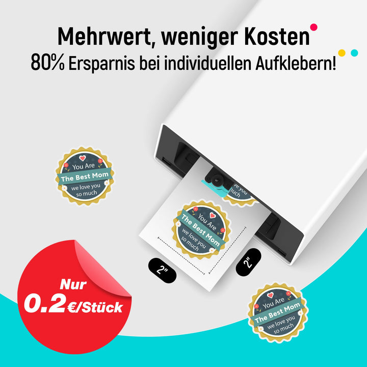 Stickerpapier-Set für PixCut S1 72 Blatt 10x18 cm wasserfest - Bild 3