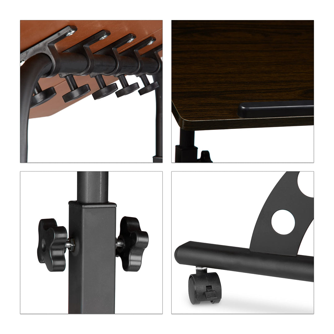 Laptoptisch höhenverstellbar mit Rollen MDF 75-110 cm für Homeoffice - Bild 7