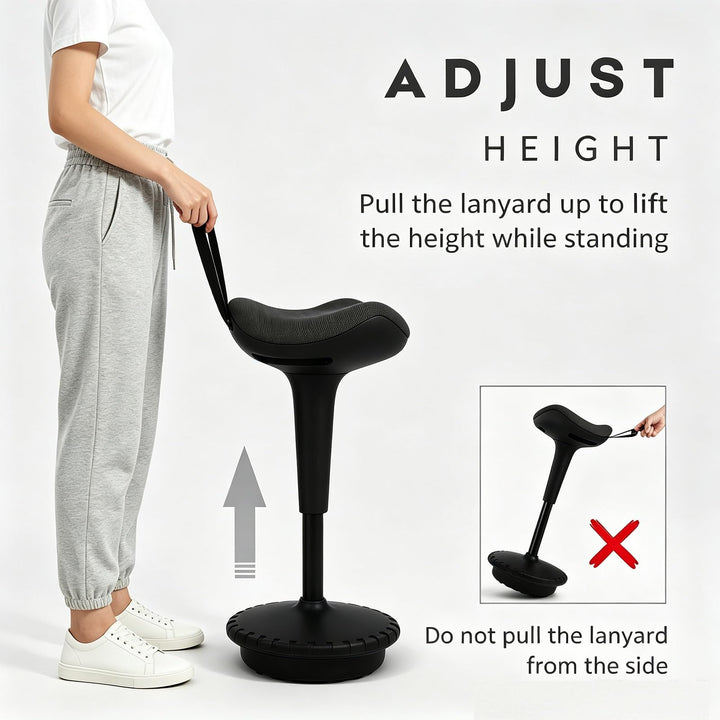 Stehhilfe Arbeitshocker Sattelkissen höhenverstellbar ergonomisch - Bild 6