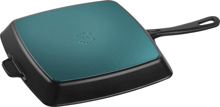 Grillpfanne Gusseisen emailliert quadratisch 30 cm Induktion - Bild 2