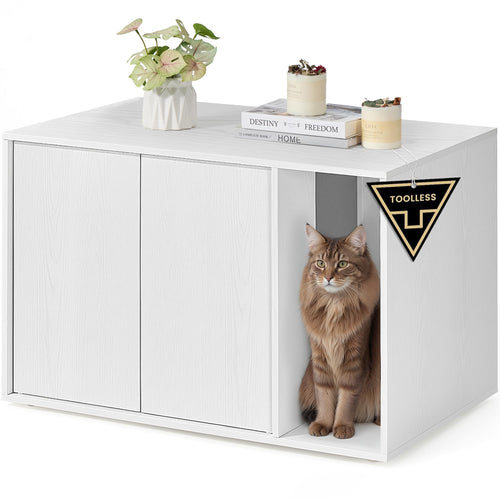 Katzenklo-Schrank FSC-Holz werkzeuglos montierbar 56x47x47 cm
