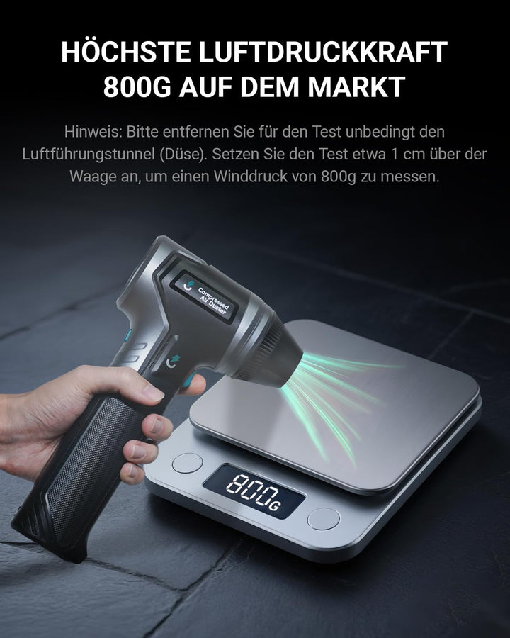 Elektrischer Druckluftgebläse 800g kabellos wiederaufladbar USB-C - Bild 2