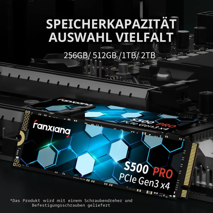 M.2 NVMe SSD 512GB PCIe 3.0 mit SLC Cache 3200MB/s Lesen - Bild 5