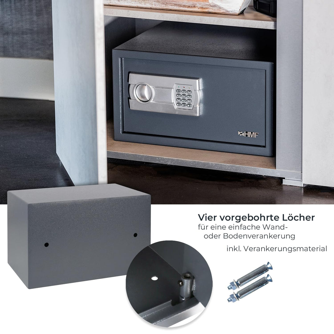 Möbeltresor mit Zahlenschloss für DIN A5 Dokumente, 8,4 L, Anthrazit - Bild 4