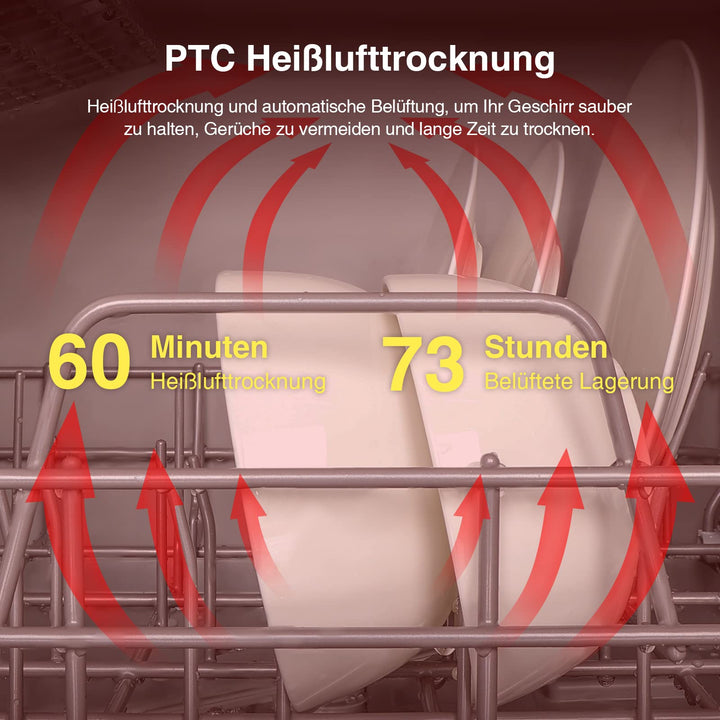 Tischgeschirrspüler 3 Gedecke 6 Programme mit Wassertank - Bild 4