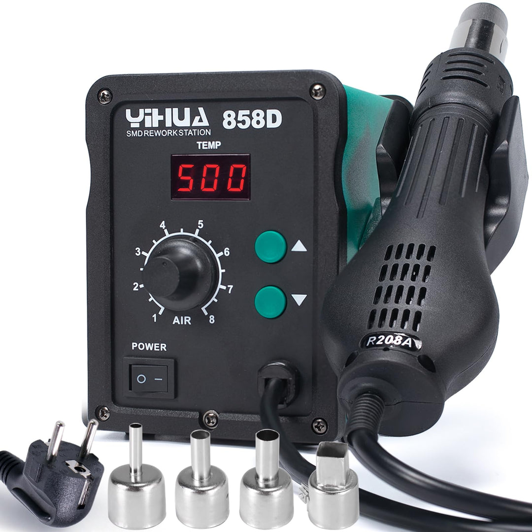 Heissluft-Lötstation 700W SMD mit PID-Regelung, 100–500°C