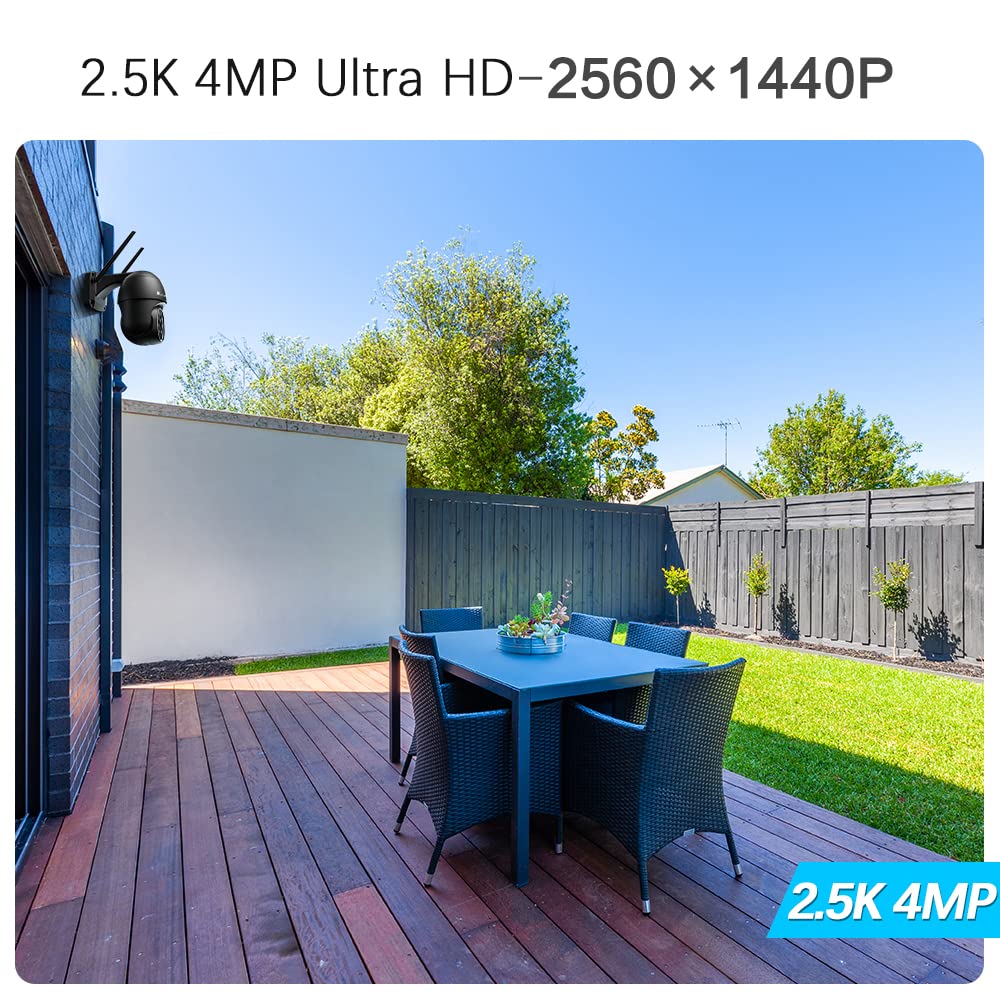 Überwachungskamera Aussen WLAN 2,5K 4MP PTZ Dualband 2er-Set - Bild 2